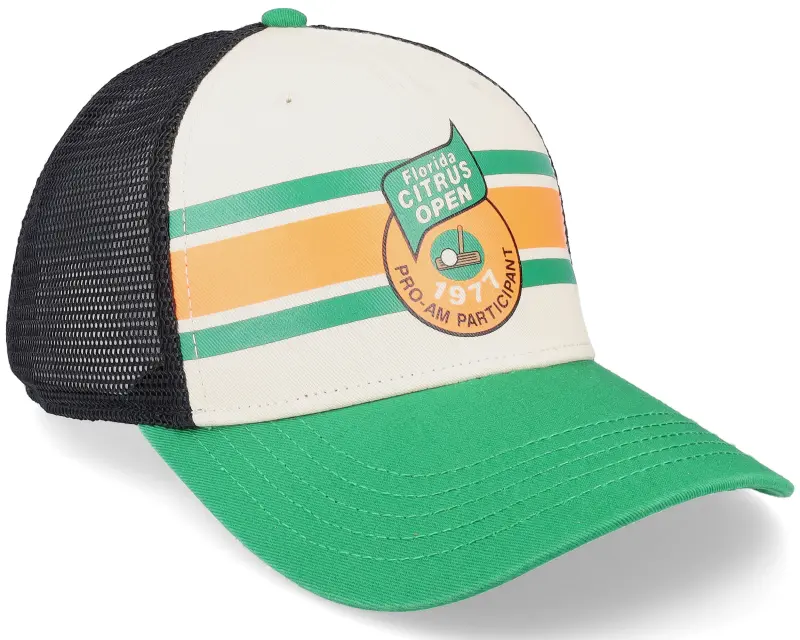American Needle Florida Citrus Open Sinclair. 19Th Hole Golf White/Green/Black Trucker online