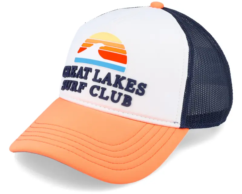 American Needle Great Lakes Riptide Valin White/Navy/Light Orange Trucker online