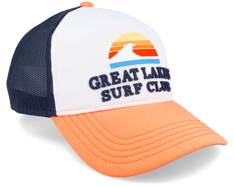 American Needle Great Lakes Riptide Valin White/Navy/Light Orange Trucker online