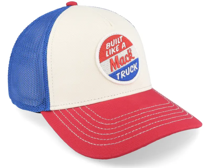 American Needle Mack Truck Twill Valin Patch Ivory/Red/Royal Trucker online