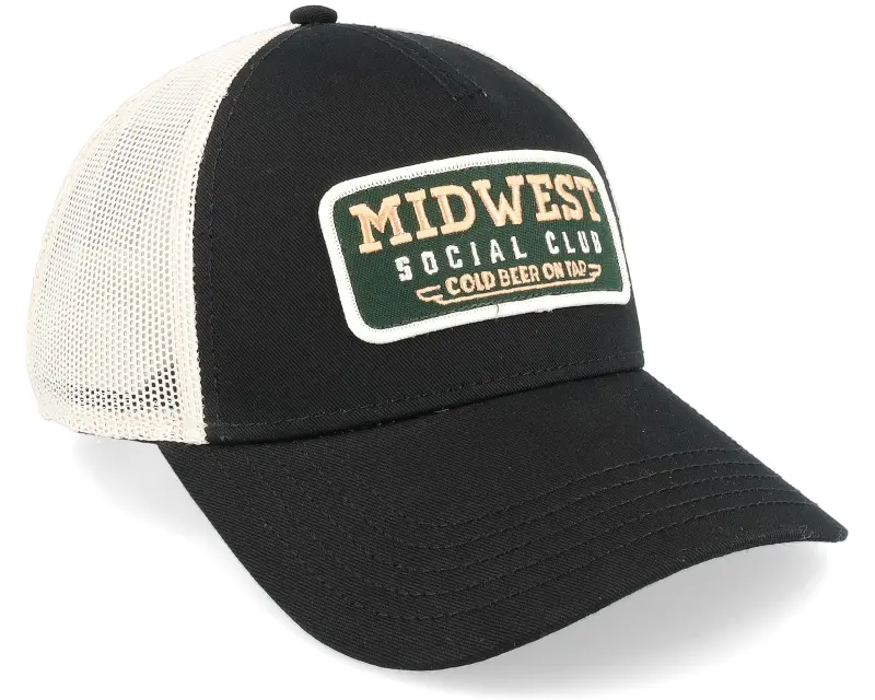American Needle Midwest Twill Valin Patch Ivory/Black Trucker online
