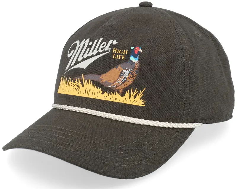 American Needle Miller High Life Canvas Cappy Army Green A-Frame Adjustable online