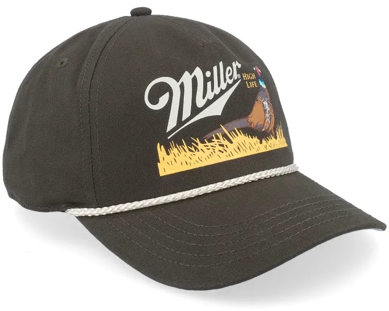 American Needle Miller High Life Canvas Cappy Army Green A-Frame Adjustable online