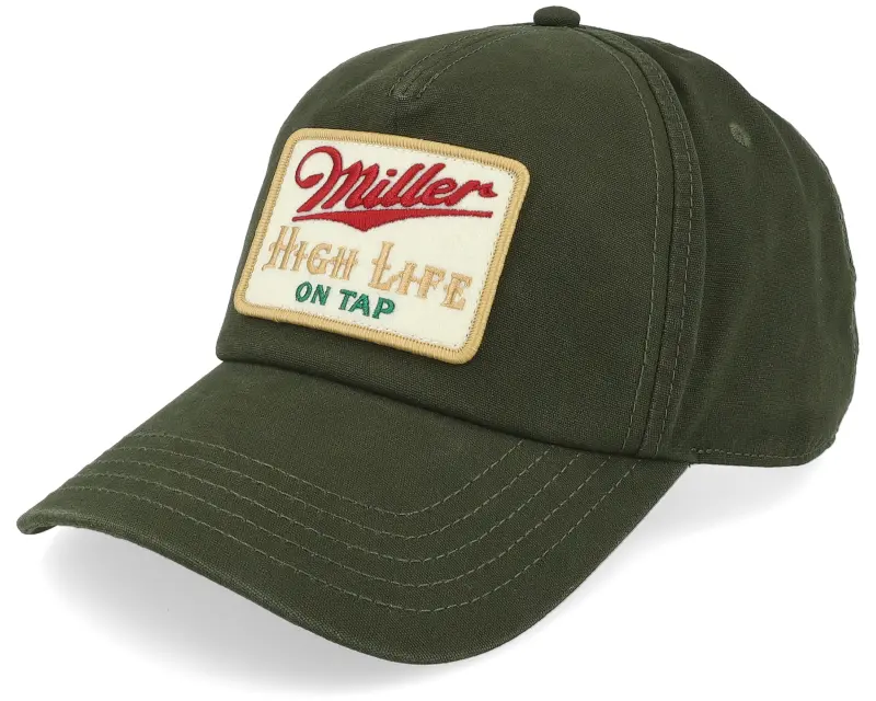 American Needle Miller High Life Canvas Roscoe Dark Green A-Frame Adjustable online