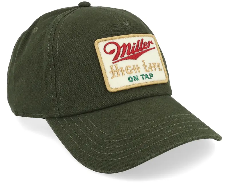 American Needle Miller High Life Canvas Roscoe Dark Green A-Frame Adjustable online