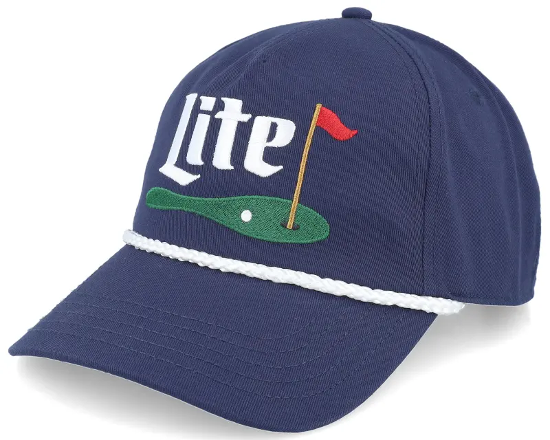 American Needle Miller Lite Roscoe Golf Navy A-Frame Adjustable online