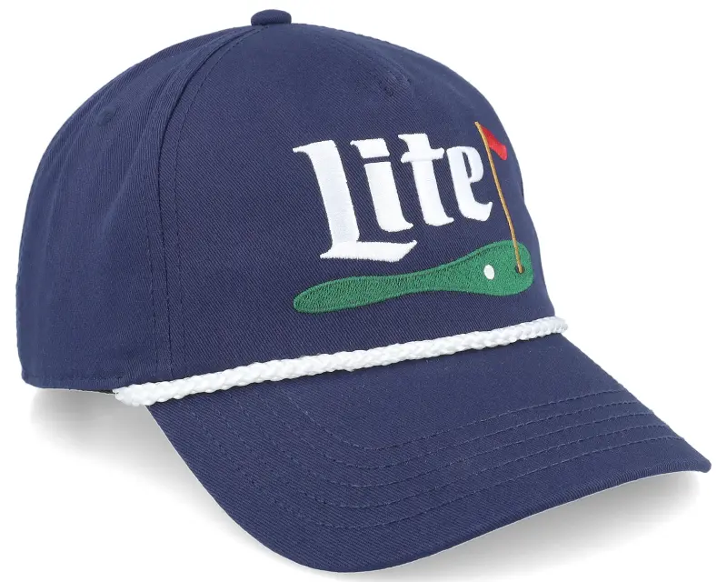 American Needle Miller Lite Roscoe Golf Navy A-Frame Adjustable online