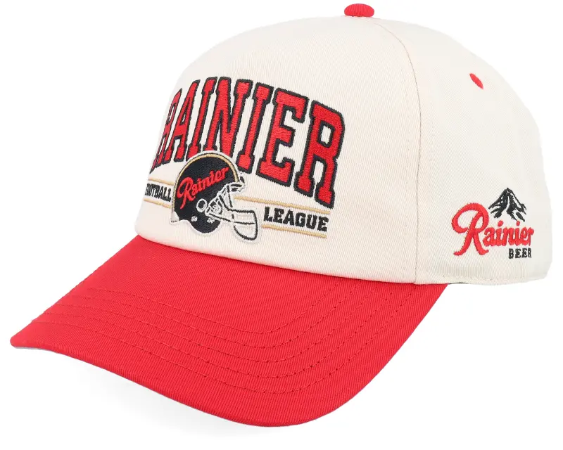 American Needle Pbc Rainier Roscoe Football Ivory/Red A-Frame Adjustable online