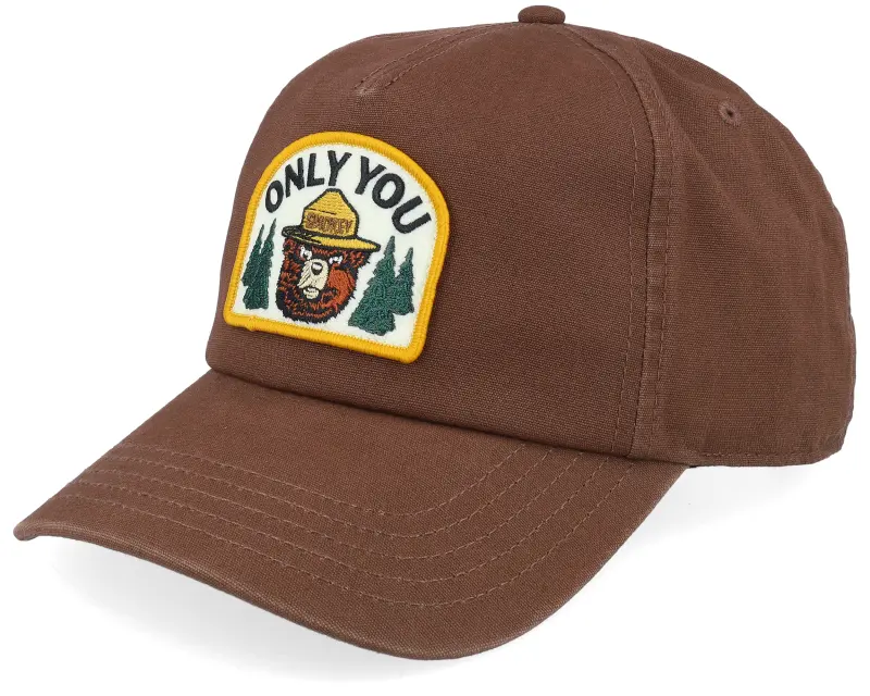 American Needle Smokey Bear Canvas Roscoe Brown A-Frame Adjustable online