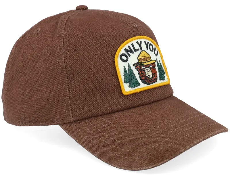 American Needle Smokey Bear Canvas Roscoe Brown A-Frame Adjustable online