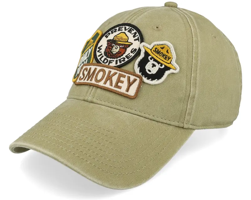 American Needle Smokey Bear Iconic Light Khaki Dad Cap online
