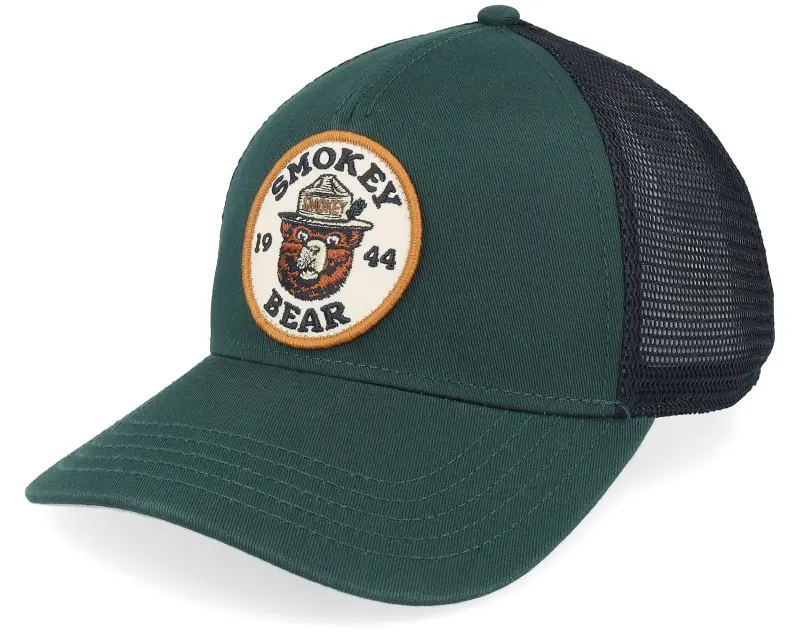 American Needle Smokey Bear Valin Black/Dark A-Frame Green Trucker online