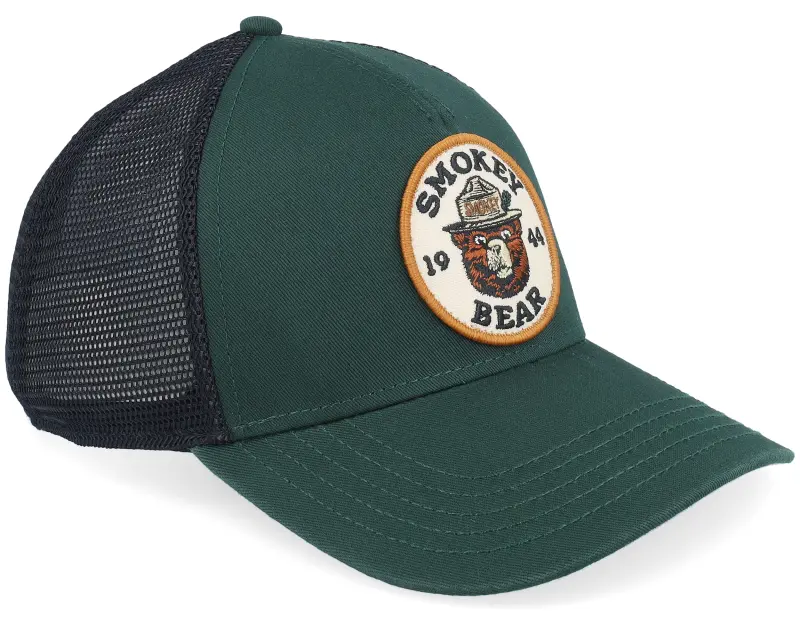 American Needle Smokey Bear Valin Black/Dark A-Frame Green Trucker online