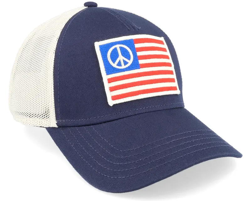American Needle USA Peace Twill Valin Ptch Ivory Navy Trucker online