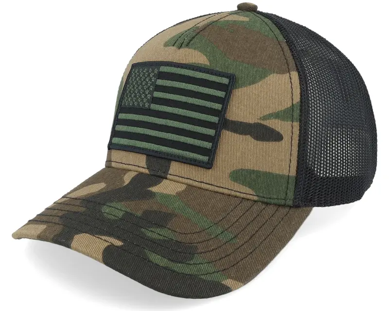 American Needle USA Twill Valin Ptch Black/Camo Trucker online