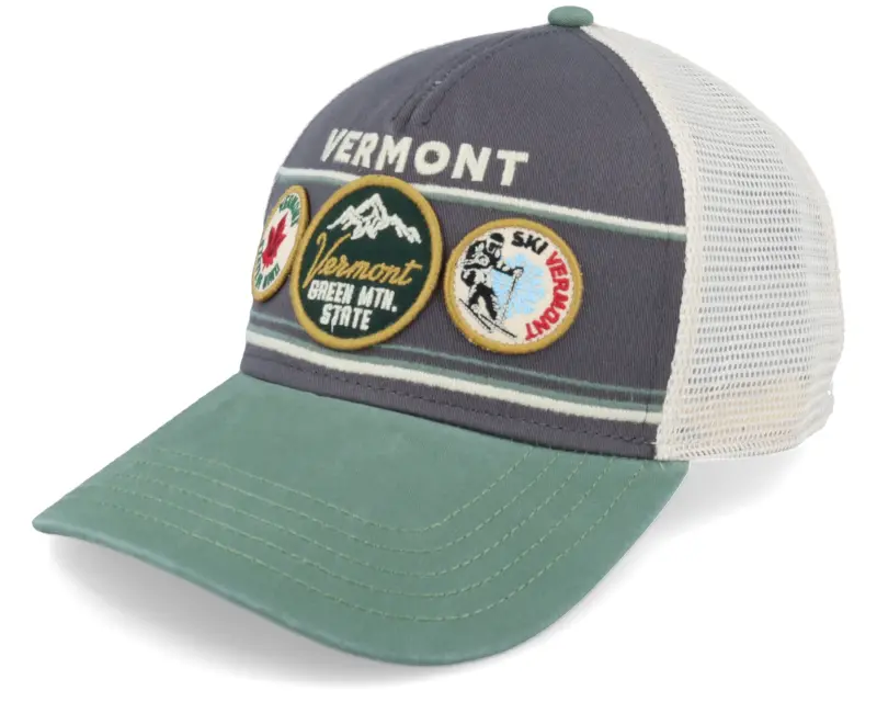American Needle Vermont Domino Ivory/Cool Grey/Cedar Trucker online