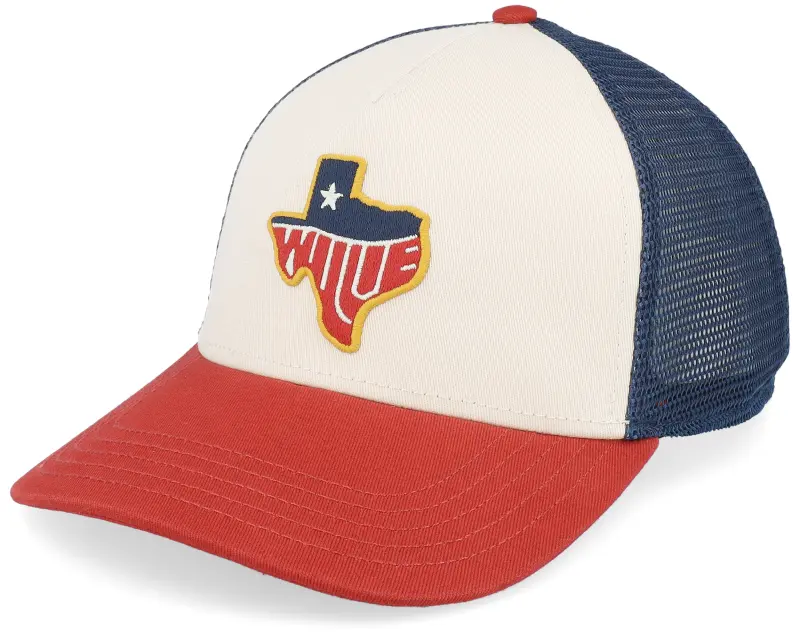 American Needle Willie Nelson Valin Navy/Ivory/Red A-Frame Trucker online