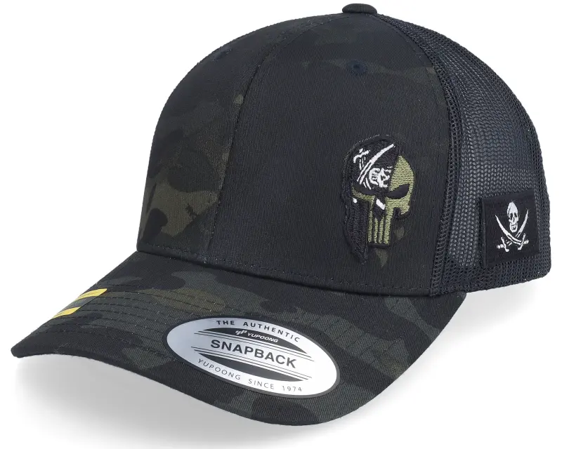 Army Head Pirate Army Skull Multicam Black Trucker online