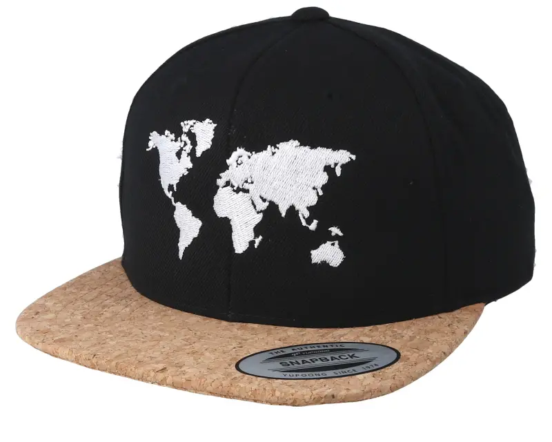 Bacpakr World Map Black/Cork Snapback online