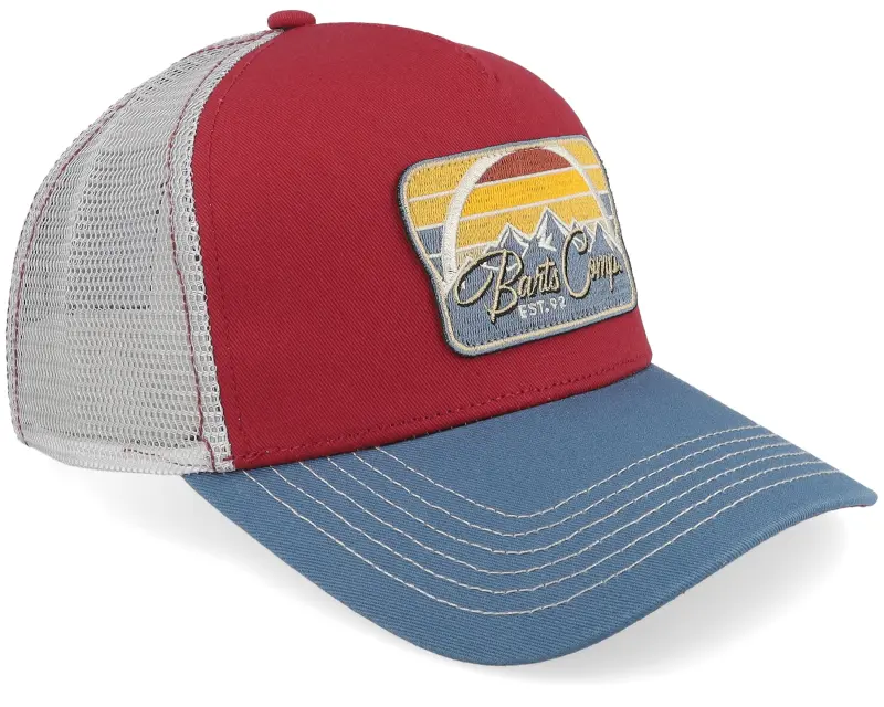 Barts Nelsonsz Cap Dark Red A-Frame Trucker online