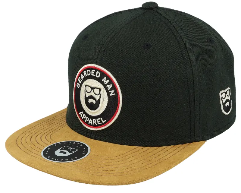 Bearded Man 3D Logo Patch Black/Suede Snapback online