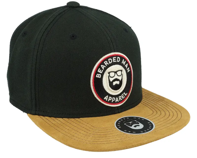 Bearded Man 3D Logo Patch Black/Suede Snapback online