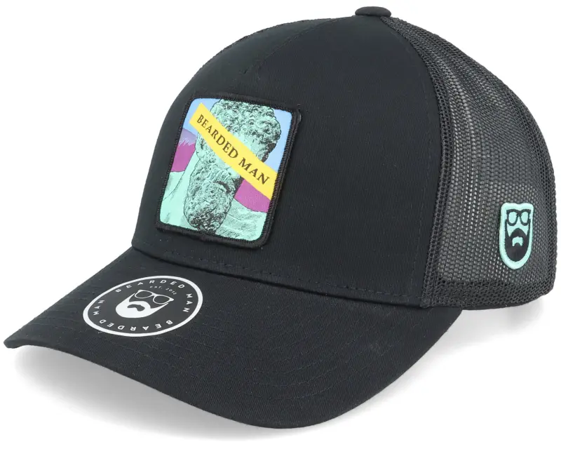 Bearded Man Antique Style Icon Black Trucker online