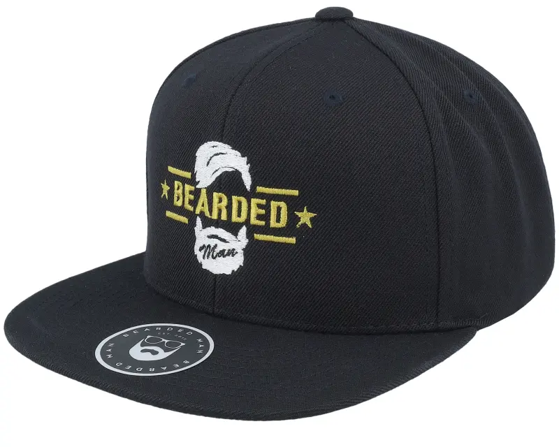 Bearded Man Beard Logo Black Snapback online