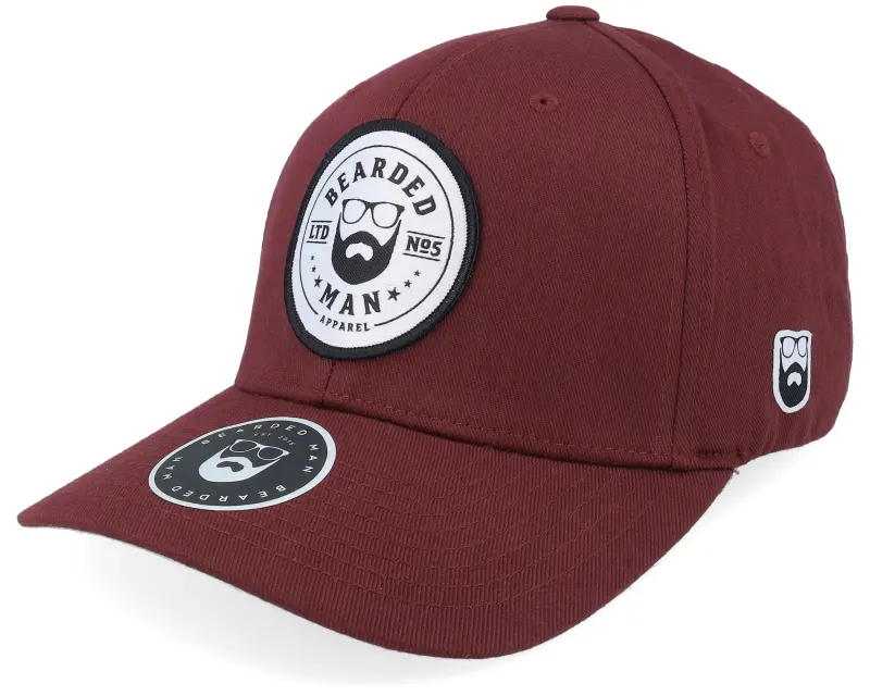 Bearded Man Beard Logo R Wooly Combed Maroon Flexfit online