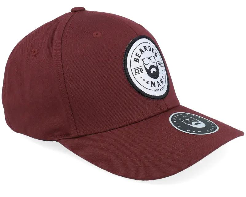 Bearded Man Beard Logo R Wooly Combed Maroon Flexfit online