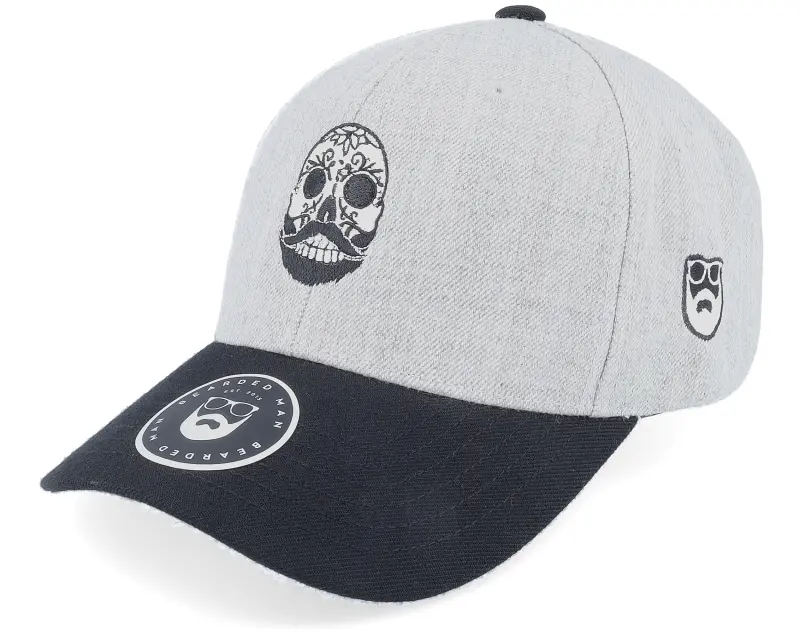 Bearded Man Bearded Calaveras Scull Grey/Black Snapback online