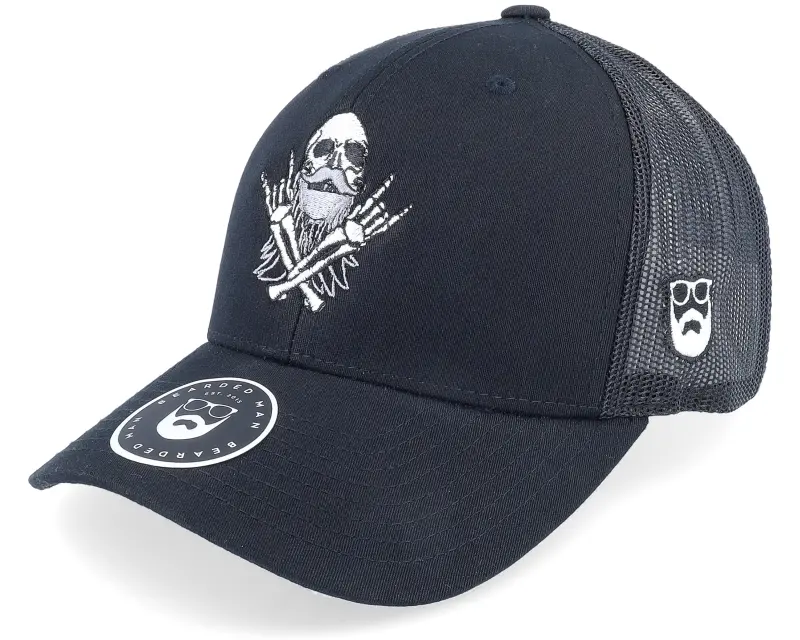 Bearded Man Bearded Rockstar Scull Black Trucker online