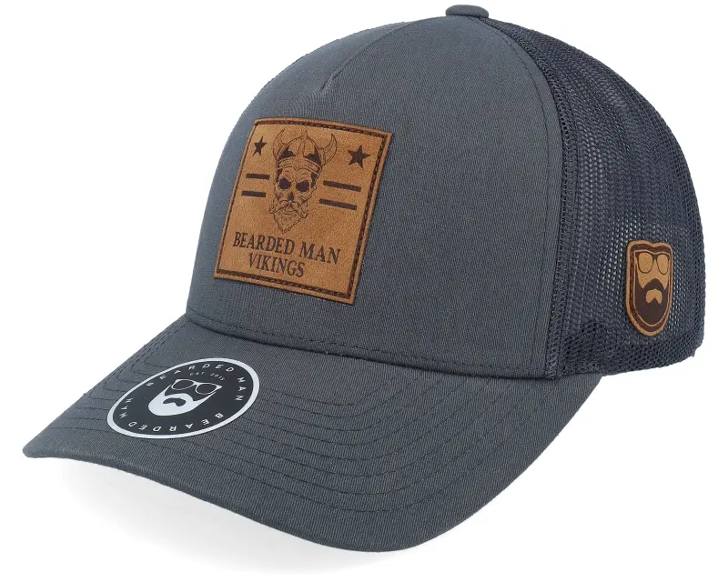 Bearded Man Bearded Viking Engraved Patch Dark Grey A-Frame Trucker online