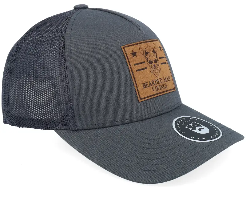 Bearded Man Bearded Viking Engraved Patch Dark Grey A-Frame Trucker online