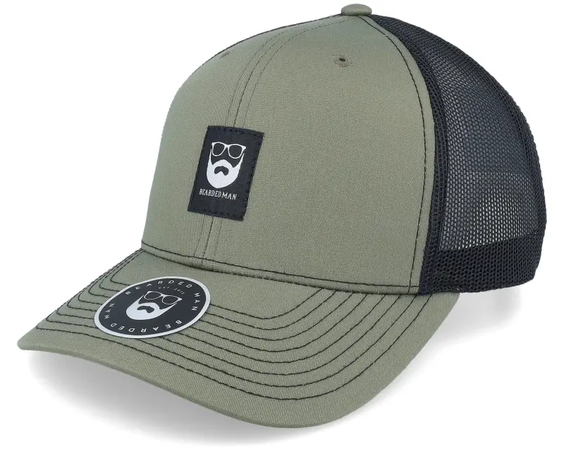 Bearded Man Bm Logo Blk Woven 112 Split Loden/Black Trucker online