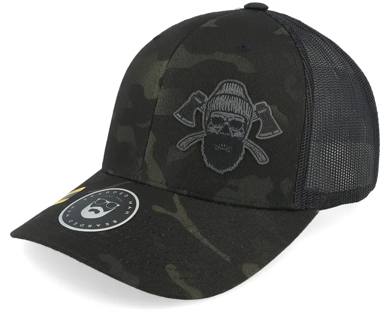 Bearded Man Bone Beard Axes Multicam Black Camo Trucker online