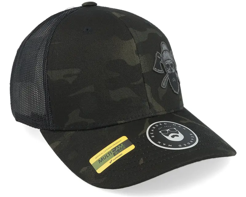 Bearded Man Bone Beard Axes Multicam Black Camo Trucker online