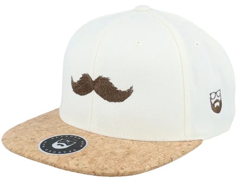 Bearded Man Brown Moustache Movember Natural/Cork Snapback online