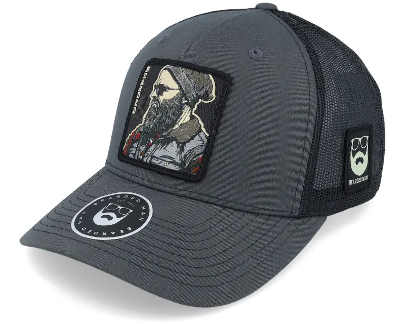 Bearded Man Cap Man Modern 112fp Split Charcoal/Black Trucker online