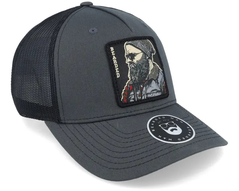 Bearded Man Cap Man Modern 112fp Split Charcoal/Black Trucker online