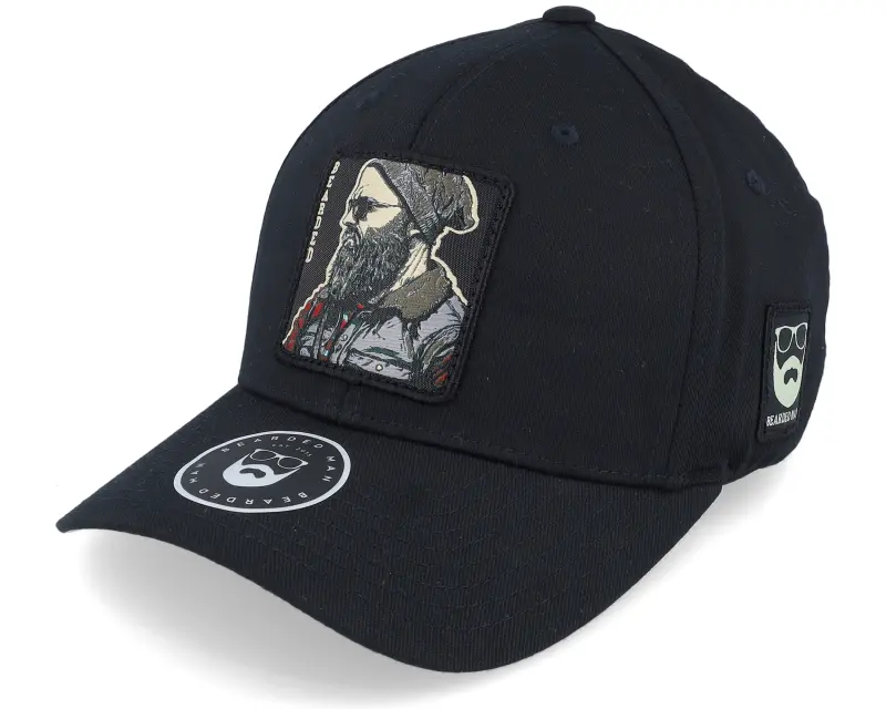 Bearded Man Cap Man Modern Black Flexfit Wooly Combed online