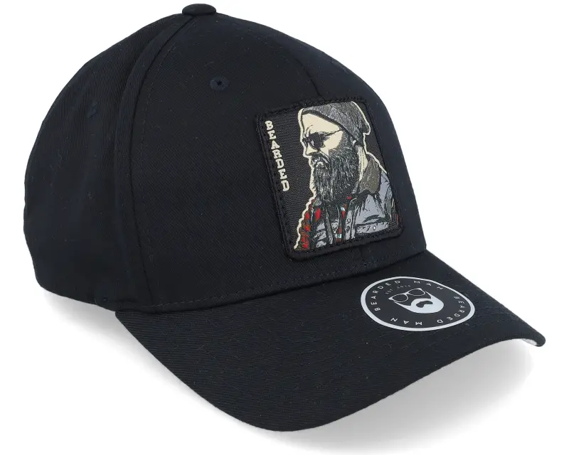 Bearded Man Cap Man Modern Black Flexfit Wooly Combed online