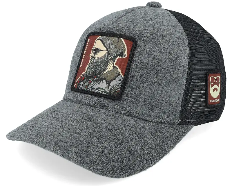 Bearded Man Cap Man Modern Terry Dark Grey/Black A-frame Trucker online