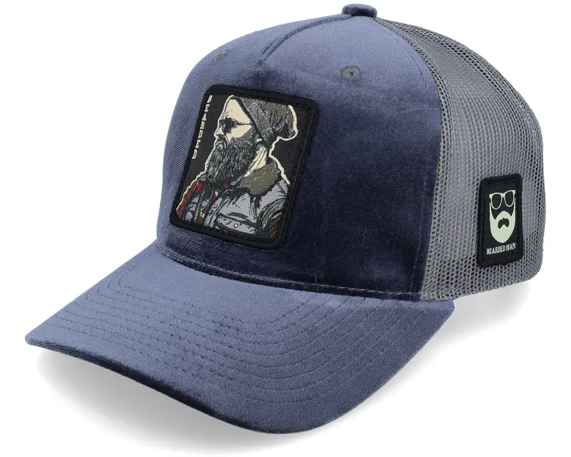 Bearded Man Cap Man Modern Velvet Grey/Grey A-frame Trucker online
