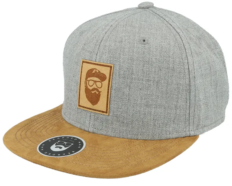 Bearded Man Cap Man Patch Grey/Suede Snapback online