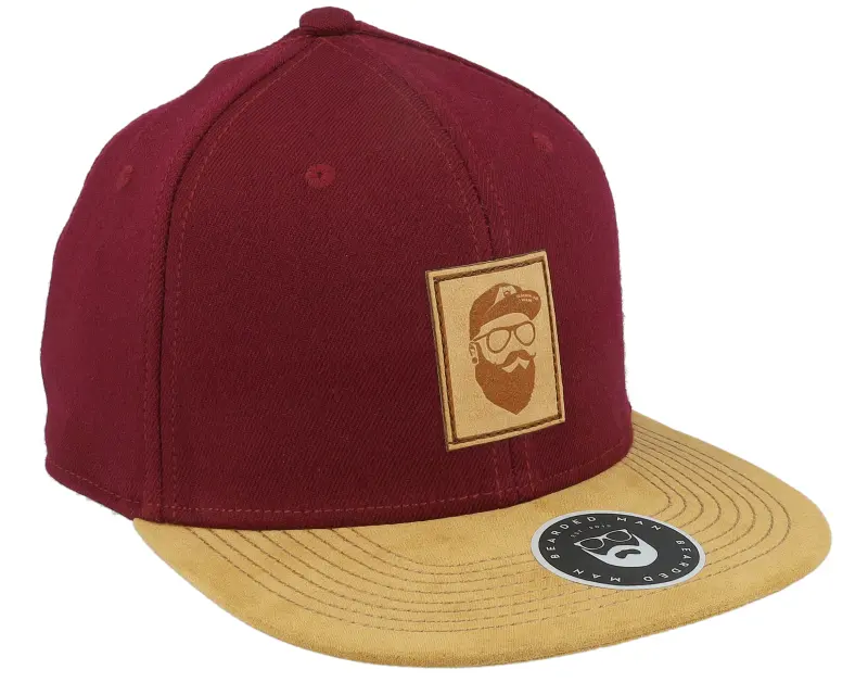 Bearded Man Cap Man Patch Maroon/Suede Snapback online