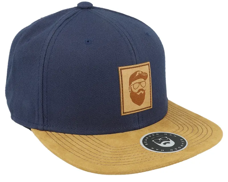 Bearded Man Cap Man Patch Navy/Suede Snapback online