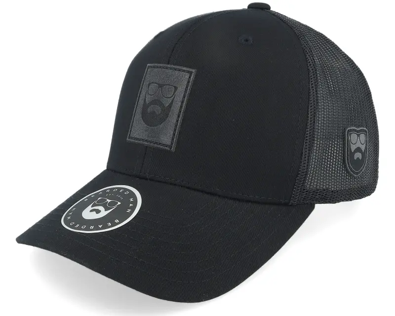 Bearded Man Charcoal Bm Logo Patch Black Trucker online