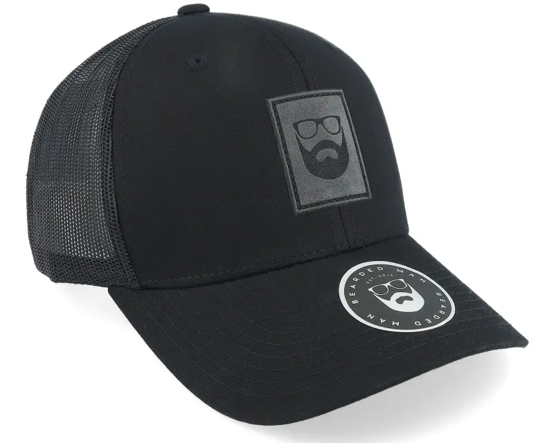 Bearded Man Charcoal Bm Logo Patch Black Trucker online