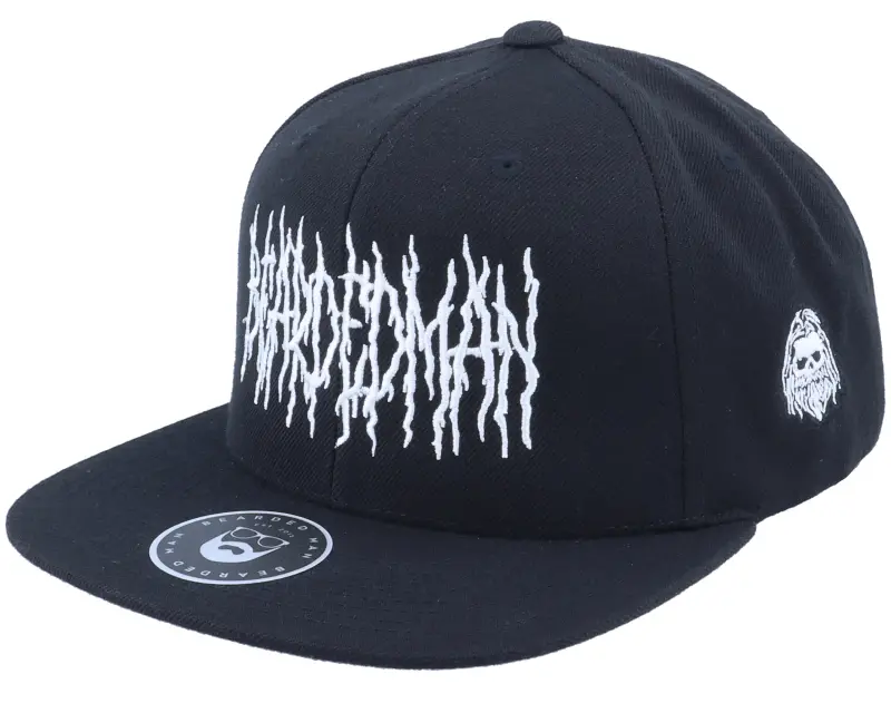 Bearded Man Death Metal Logo Black Snapback online